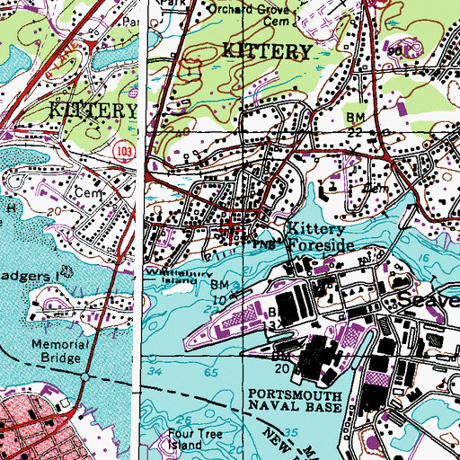 Topographic Map of Second Christian Congregational Church, ME