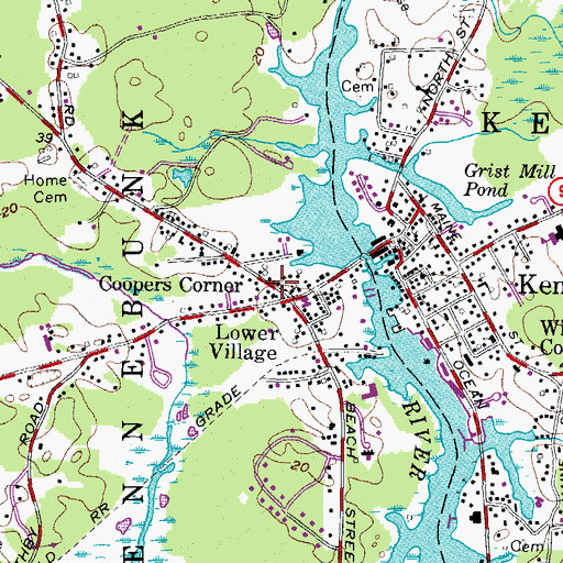 Topographic Map of Senior Center at Lower Village, ME