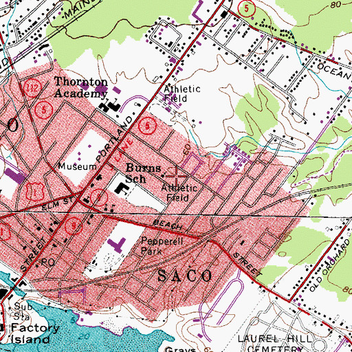 Topographic Map of Seventh Day Adventist Church, ME