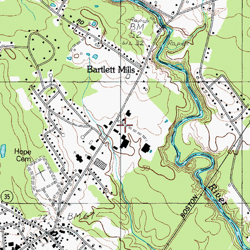 Topographic Map of Shoppers Village Shopping Center, ME