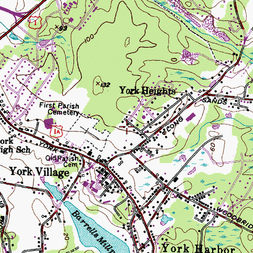 Topographic Map of South Basin, ME
