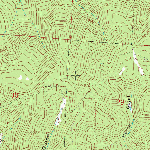 Topographic Map of Spring Creek, CO