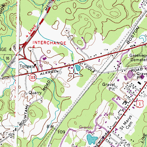 Topographic Map of Southern Maine Medical Center Health Sciences Library, ME