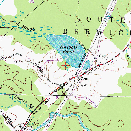 Topographic Map of Spring Hill Recreation Area, ME