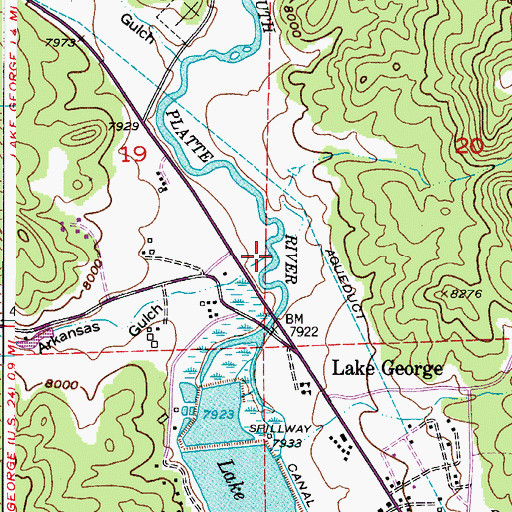 Topographic Map of Adamans Creek, CO