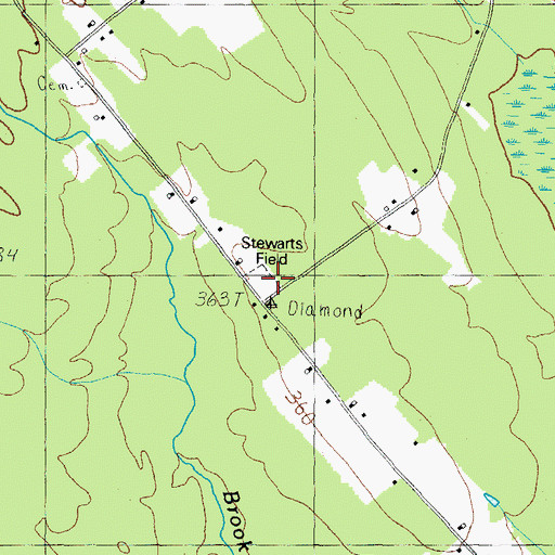 Topographic Map of Stewarts Field, ME