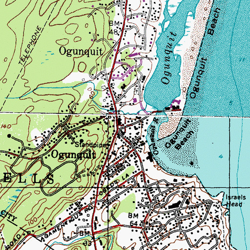 Topographic Map of The Blacksmith Mall Shopping Center, ME