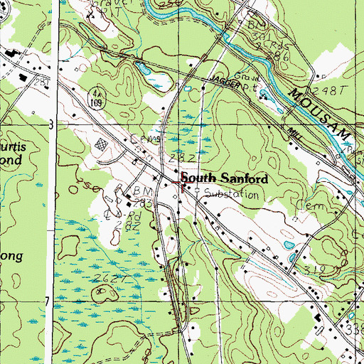 Topographic Map of The Center for Shopping Shopping Center, ME