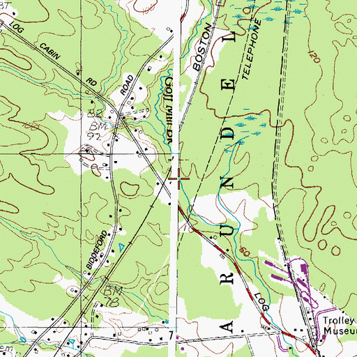 Topographic Map of School Around Us, ME