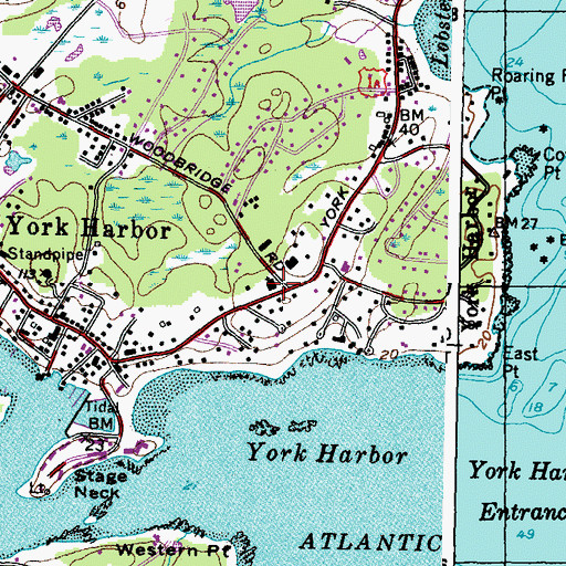 Topographic Map of Trinity Harbor Church, ME
