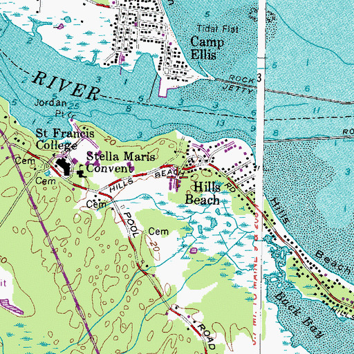 Topographic Map of University Housing Park, ME