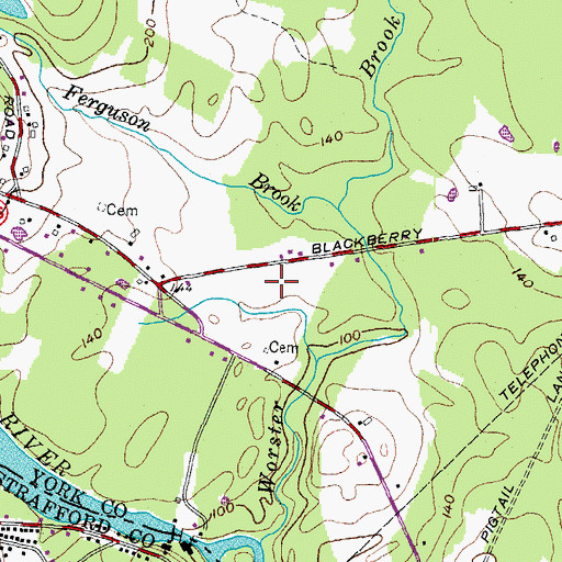 Topographic Map of Vivian E Hussey Primary School, ME