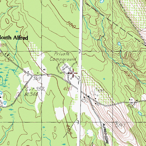 Topographic Map of Walnut Grove Campground, ME