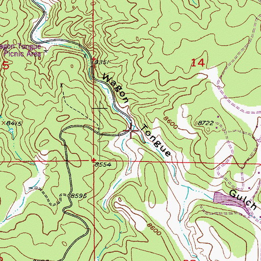 Topographic Map of Road Gulch, CO