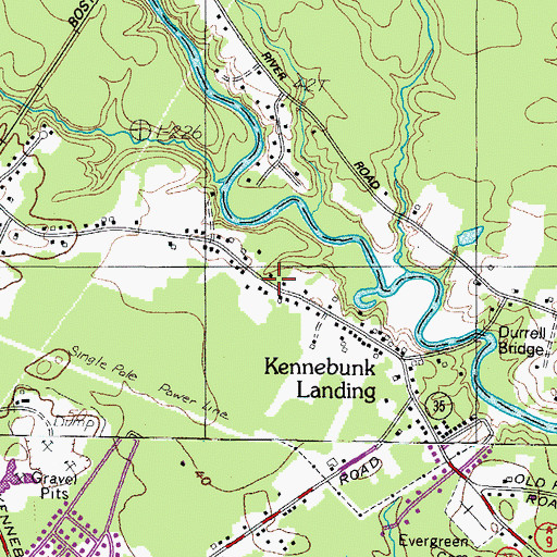 Topographic Map of Wedding Cake House, ME