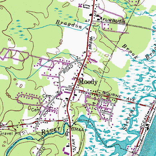 Topographic Map of Wells Information Center, ME