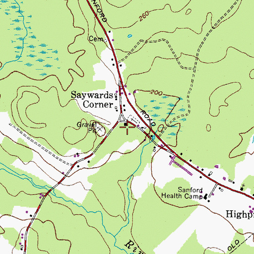 Topographic Map of Wells School (historical), ME