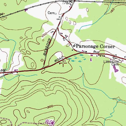Topographic Map of Wells School Number Nine, ME