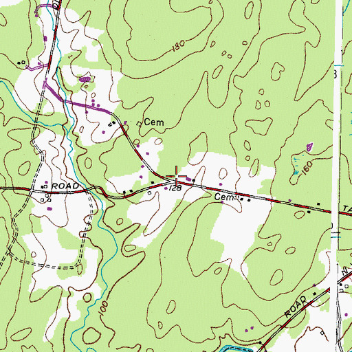 Topographic Map of Wells School Number Six (historical), ME
