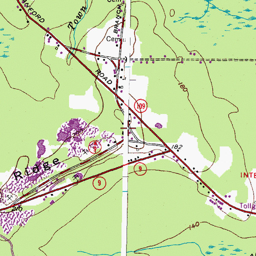 Topographic Map of Wells School Number Ten (historical), ME