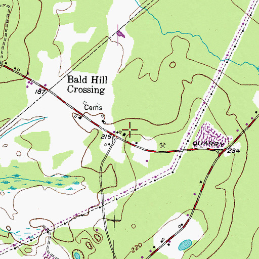 Topographic Map of Wells School Number Twelve (historical), ME