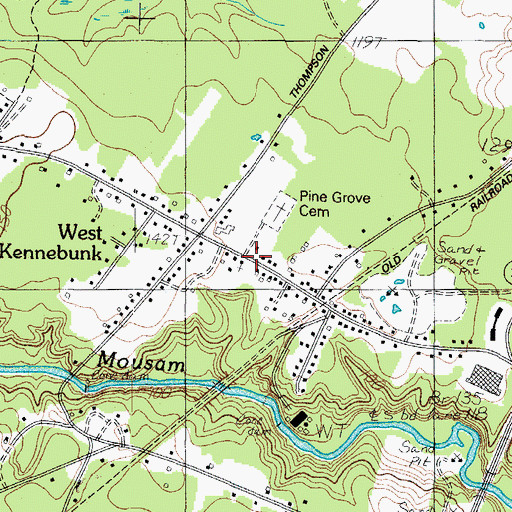 Topographic Map of West Kennebunkport United Methodist Church, ME