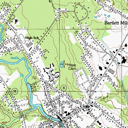 Topographic Map of Wiggins Pond, ME