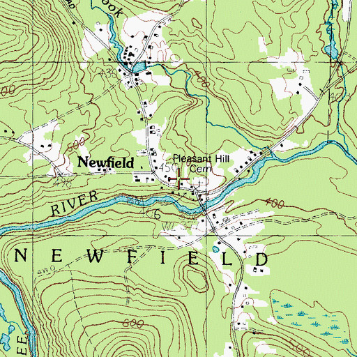 Topographic Map of Willowbrook Museum, ME