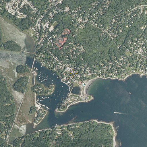 Aerial/Satellite Image of York Harbor Post Office, ME