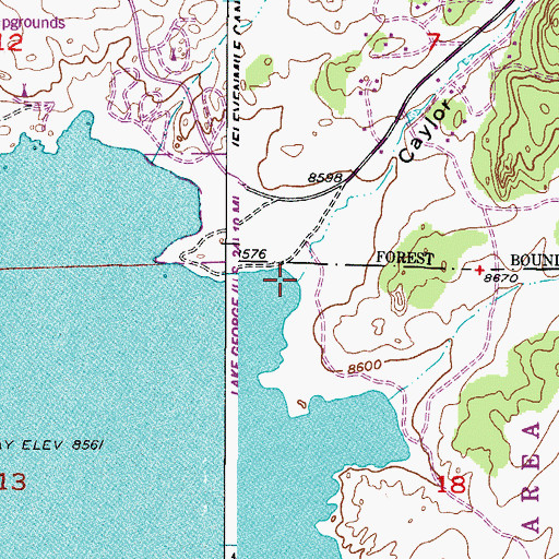 Topographic Map of Caylor Gulch, CO
