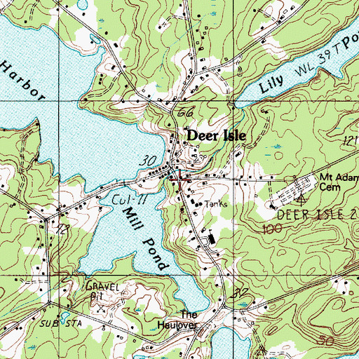 Topographic Map of Advent Christian Fellowship Church, ME