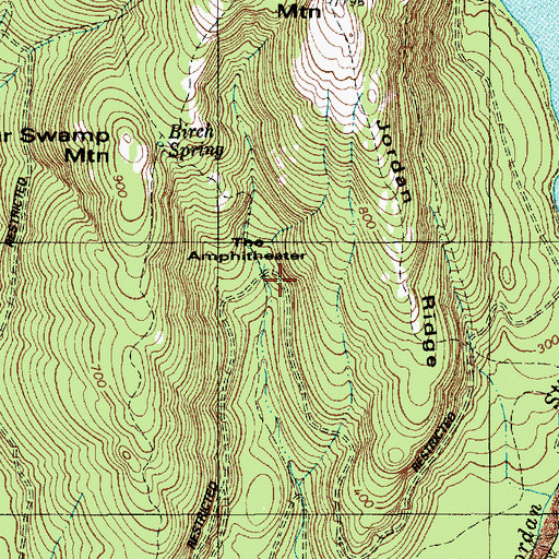 Topographic Map of Amphitheater Bridge, ME