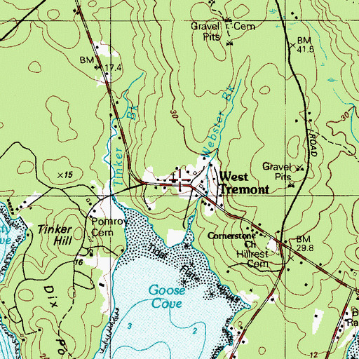 Topographic Map of Backside Redemption Church, ME