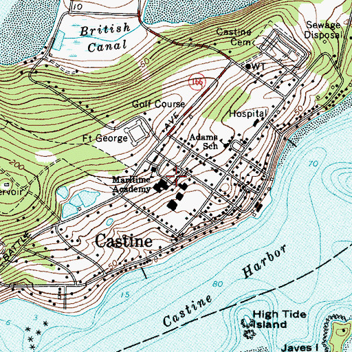 Topographic Map of Bath Iron Works Center for Advanced Technology, ME