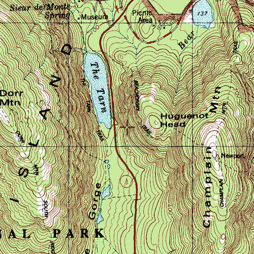 Topographic Map of Beachcroft Trail, ME