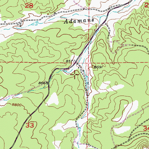 Topographic Map of Lewis Ranch, CO