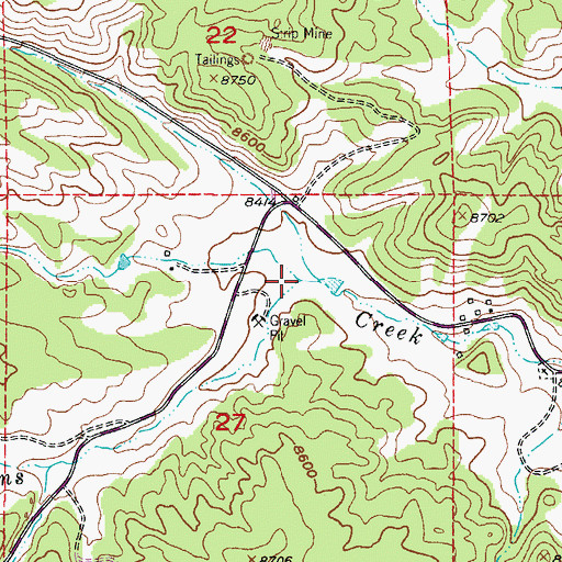 Topographic Map of Link Creek, CO