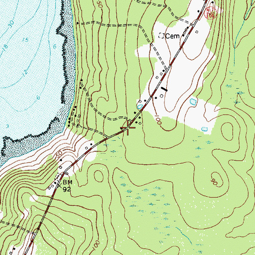 Topographic Map of Bethany Chapel, ME