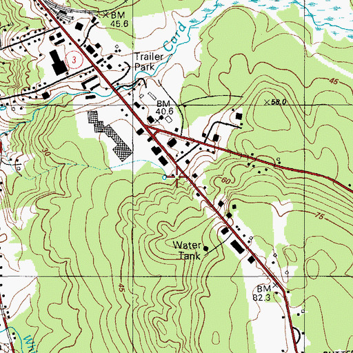 Topographic Map of Birdsacre Wildlife Sanctuary, ME