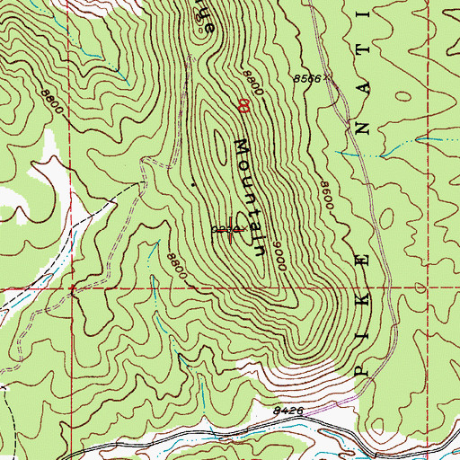 Topographic Map of Blue Mountain, CO