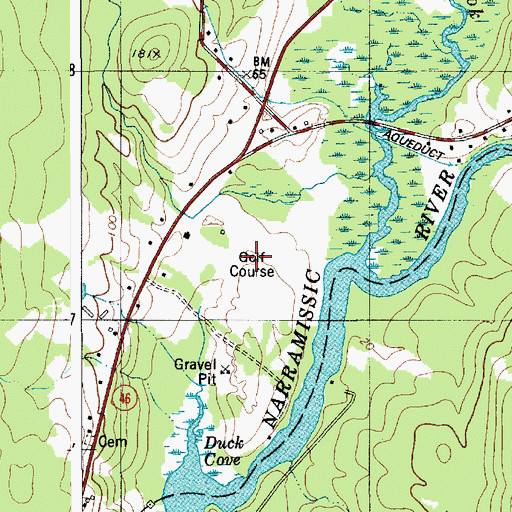 Topographic Map of Bucksport Golf Club, ME