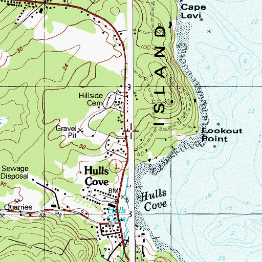 Topographic Map of Church of Our Father Episcopal Church, ME