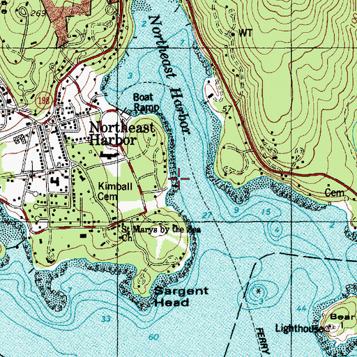 Topographic Map of Clifton Dock, ME