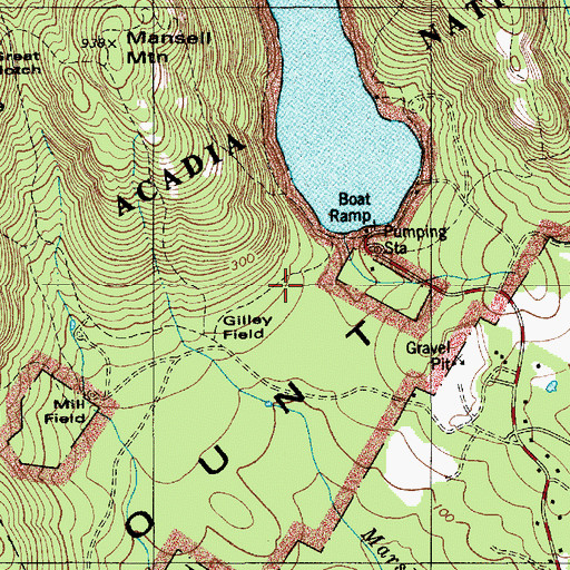 Topographic Map of Cold Brook Trail, ME