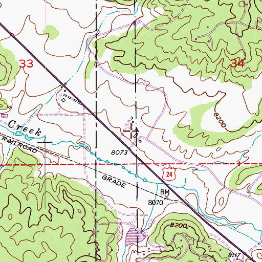 Topographic Map of Crystal Peak Ranch, CO