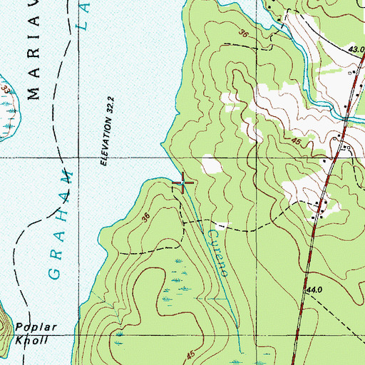Topographic Map of Cyreno Brook, ME