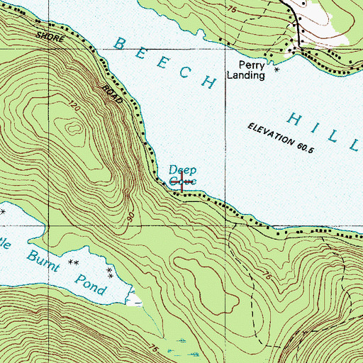 Topographic Map of Deep Cove, ME