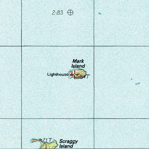 Topographic Map of Deer Island Thorofare Light Station, ME