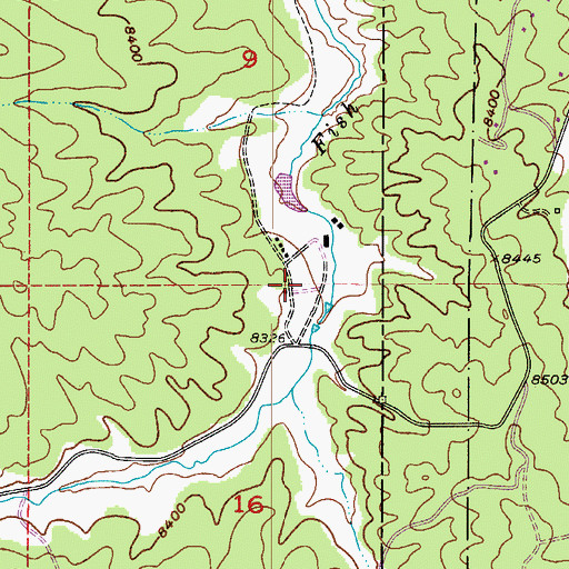 Topographic Map of Blue Mountain Ranch, CO