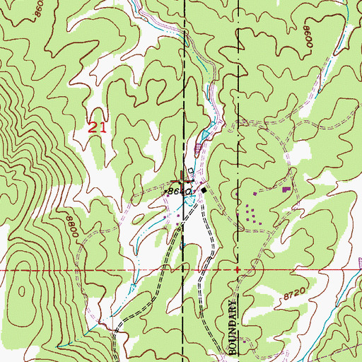 Topographic Map of Big Spring Ranch, CO